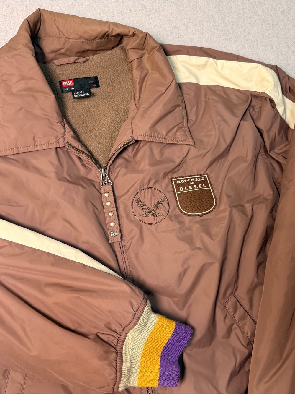 Diesel Black and Red Label Plush Lined Jacket